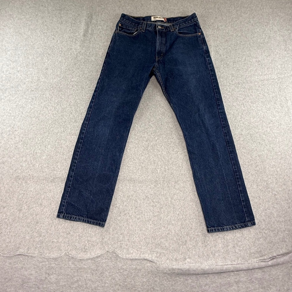 Levis 505 Y2k Vintage Jeans Mens 33x32 Dark Wash Blue Denim Straight Leg